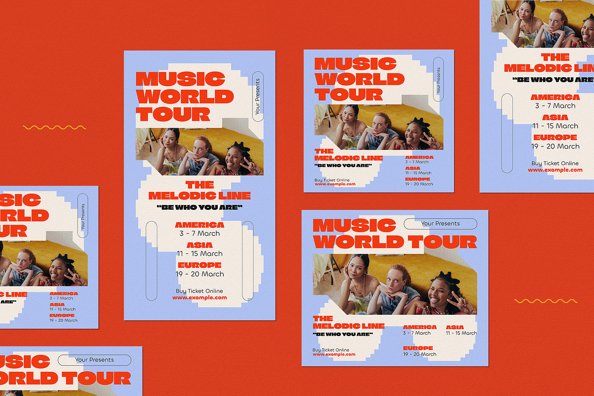 Purple Music World Tour Flyer Set, a Flyer Template by graphicook (Photo 4 of 4)
