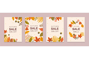 Colorful autumn leaves brochure set, a Brochure Template by TotallypicRF