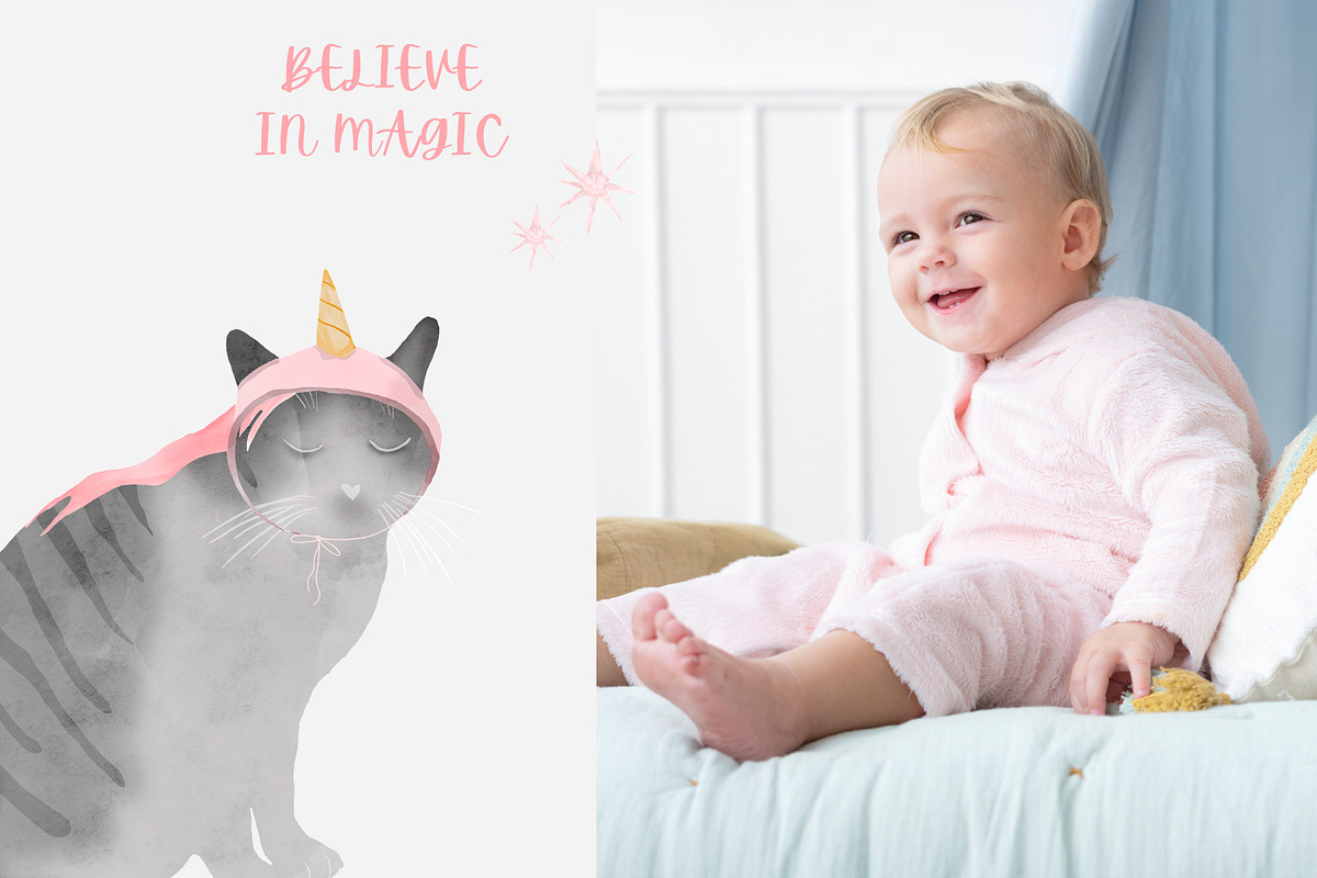 Magic Cats Clipart, an Illustration by natalisart (Photo 2 of 14)