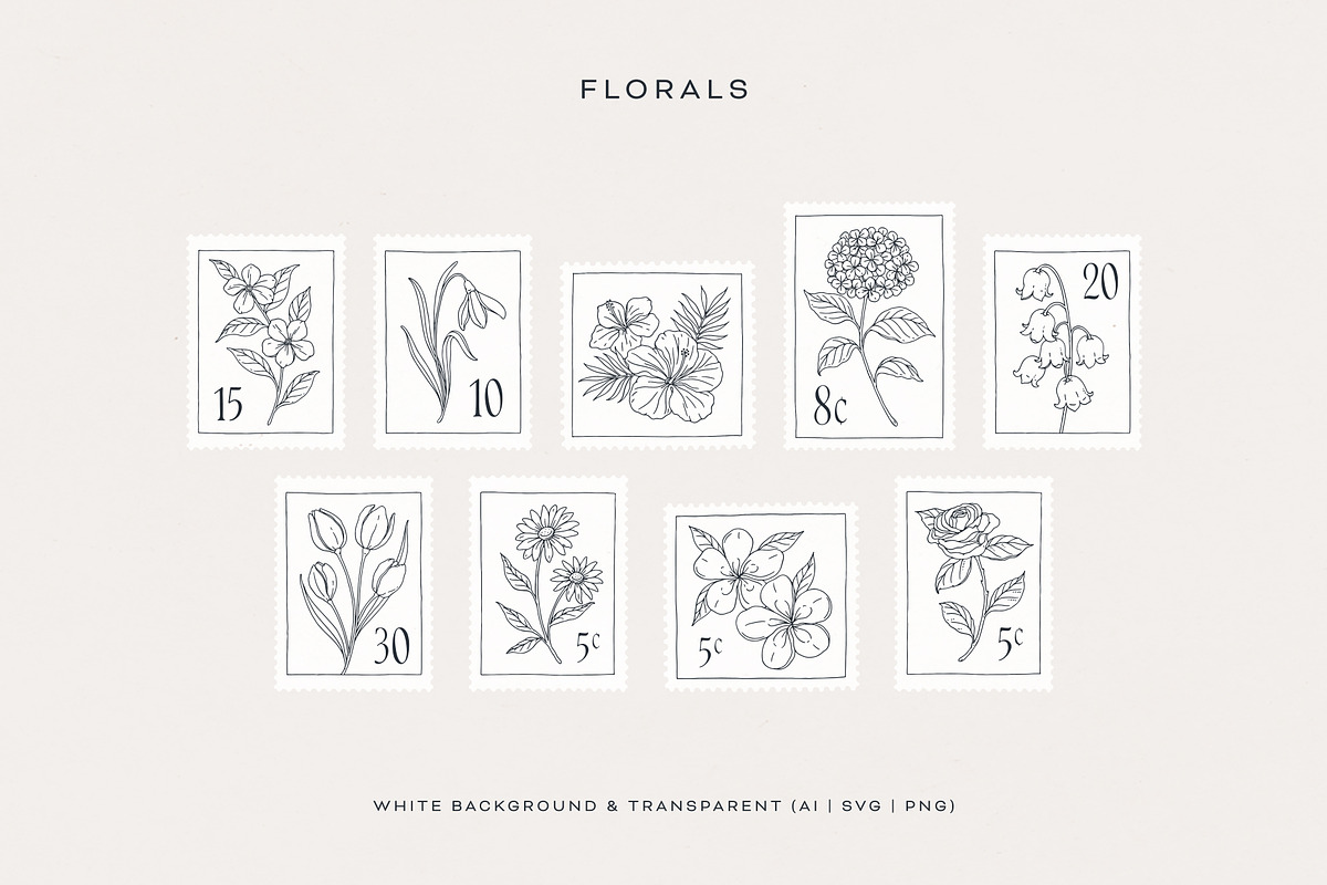 Stamps Illustration Collection, an Object Illustration by rouxsupplyco (Photo 3 of 14)
