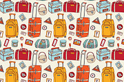 Travel set. Vintage suitcases, a Texture Illustration by katyau (Thumbnail 3 of 3)