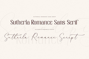 Sutherla Romance Font Duo