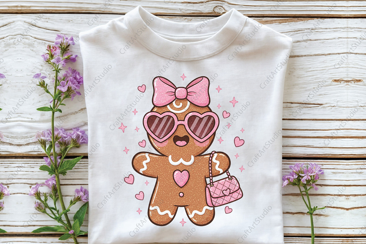 Coquette Christmas Gingerbread Man P, an Illustration by CraftArtStudio (Photo 2 of 4)