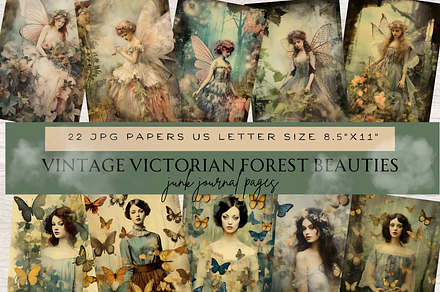 VINTAGE VICTORIAN FAIRY JUNK JOURNAL, a Person Illustration by Daring Digies