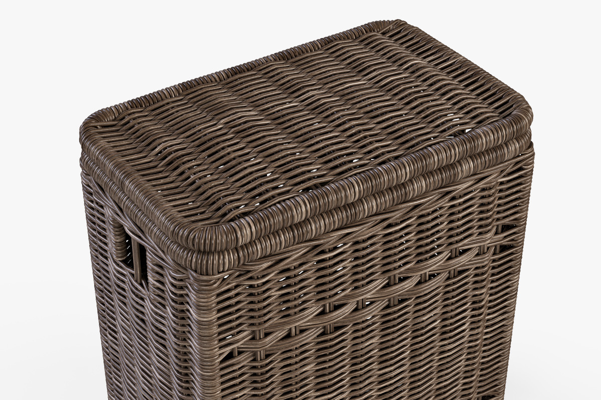 Wicker Laundry Hamper 08 Brown, an Object 3D Model by Markelos (Photo 2 of 10)