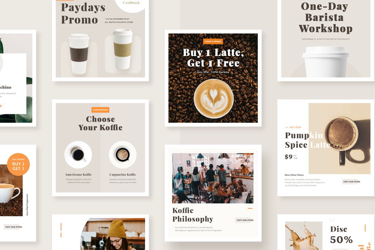 Coffe - Coffe Instagram Template, a Social Media Template by Designspace (Photo 3 of 8)