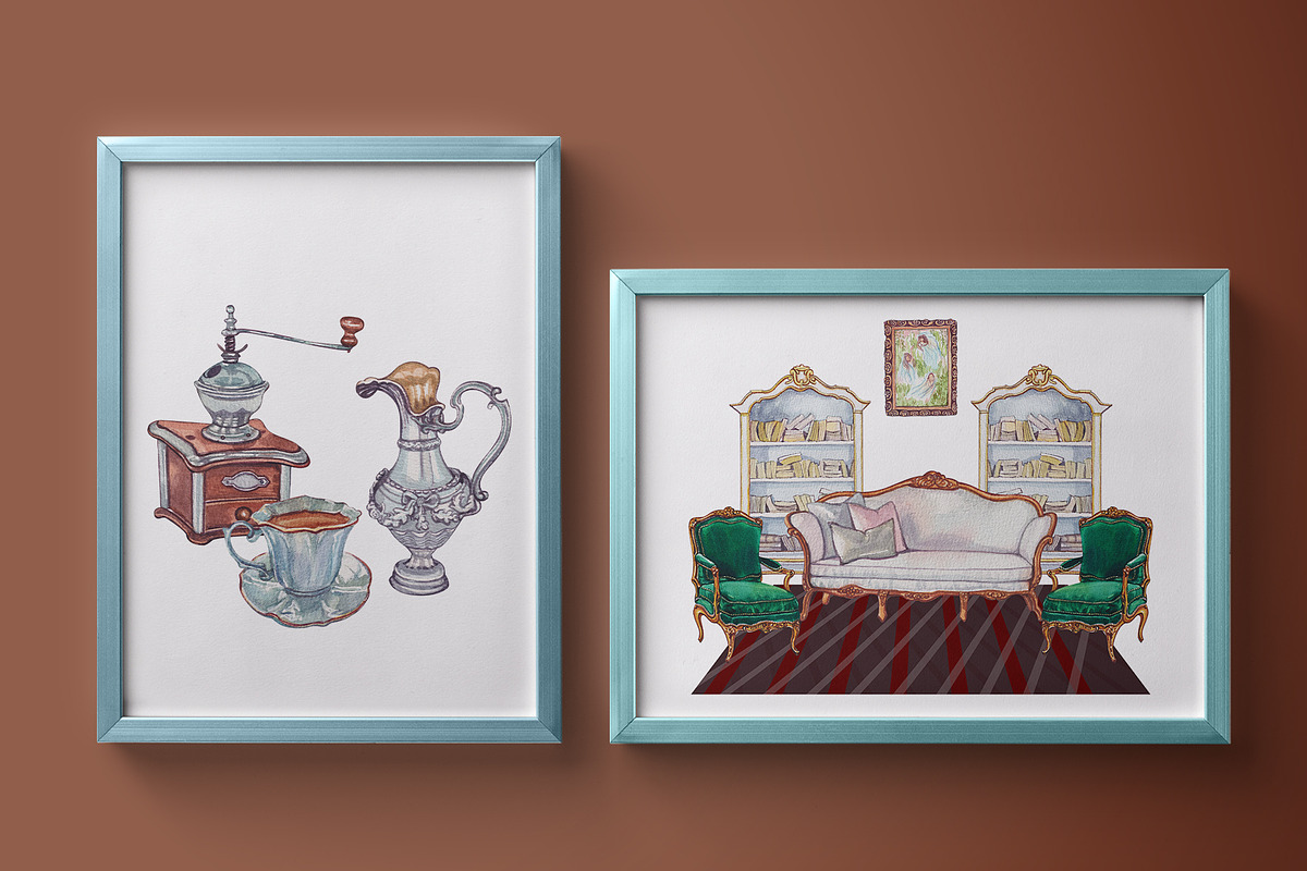 Home Decor and Household Watercolor, a Decorative Illustration by CreativeValuation (Photo 10 of 12)
