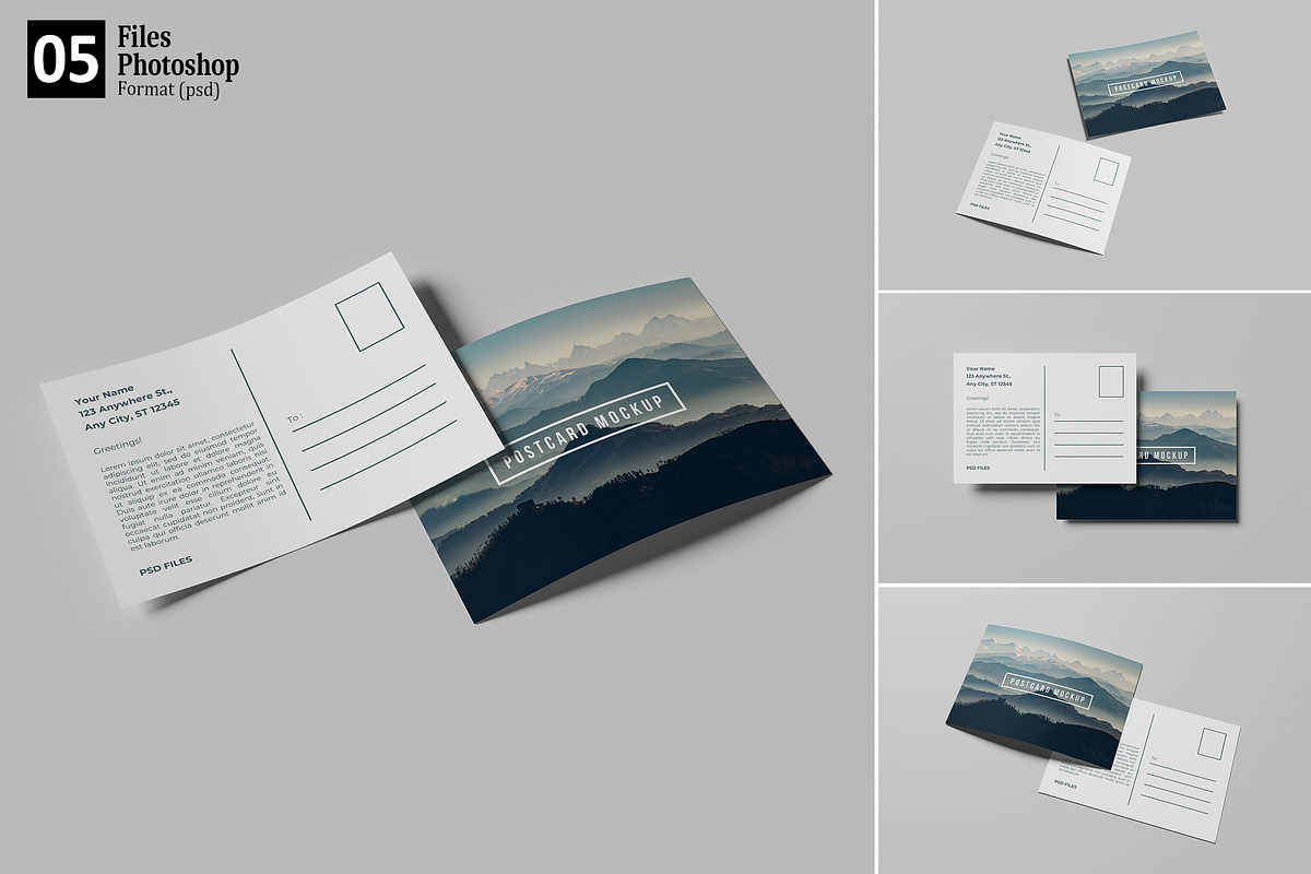 Postcard Mockup, an Advertising Mockup by GraphicWindow (Photo 1 of 6)