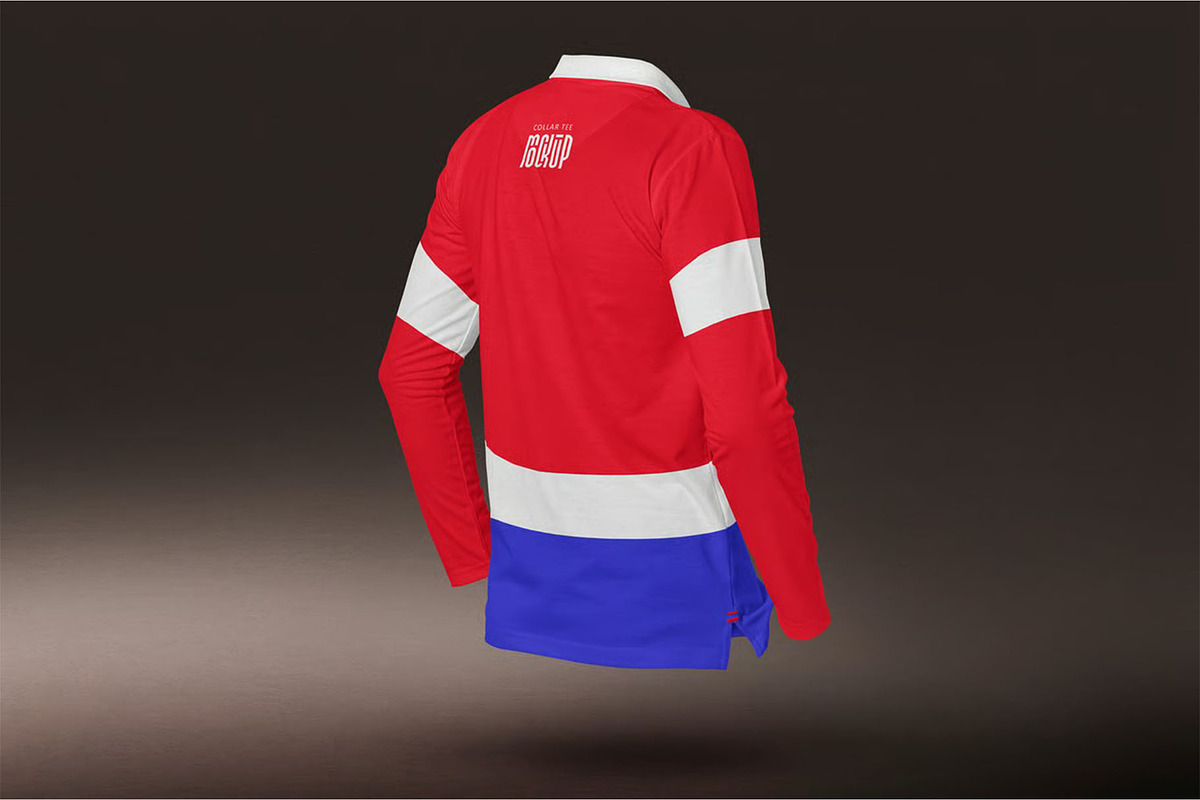 Polo T-Shirt Long Sleeve Mockup, a Shirt Mockup by megostudi0 (Photo 7 of 7)