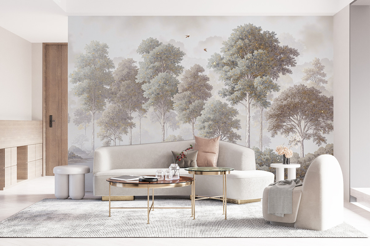Abstract Forest Art Wallpaper Set, an Illustration by fei long (Photo 4 of 10)