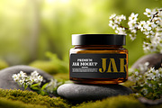 Glass Jar Mockup, a Packaging Mockup by GenesisCreativeCo (Thumbnail 1 of 3)