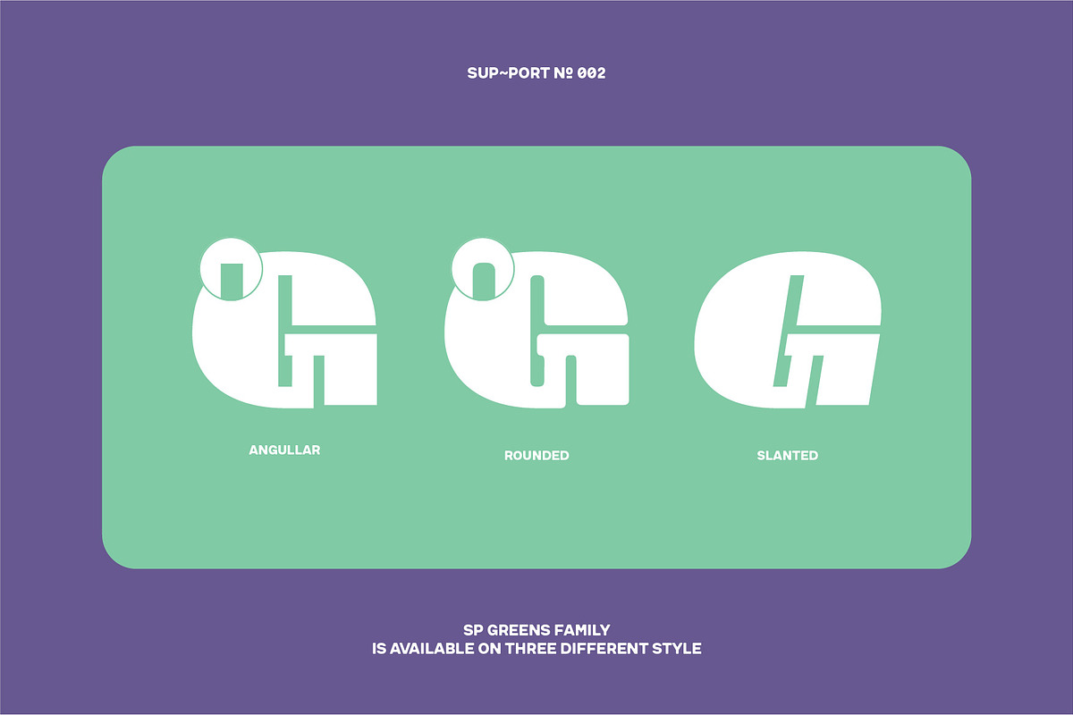 SP GREENS Font Display, a Sans Serif Font by Sup.Port Studio (Photo 11 of 13)