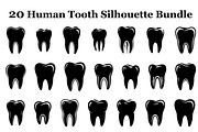 Human tooth dental silhouette, a Graphic by hafijul (Thumbnail 10 of 10)
