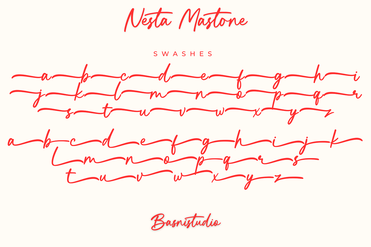 Nesta Mastone a Handwritten Font, a Handwritten Font by Basnistudio (Photo 12 of 14)
