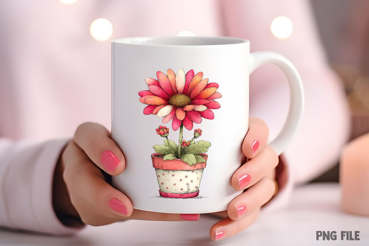 Spring Daisy Flower Clipart Png, an Illustration by Craft Nest (Photo 8 of 11)