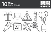 New Year Icons, an Outline Icon by erifqizeicon (Thumbnail 3 of 3)