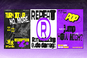Stretch & Bleed - Brutalist Font, a Sans Serif Font by Aiyari (Thumbnail 8 of 13)