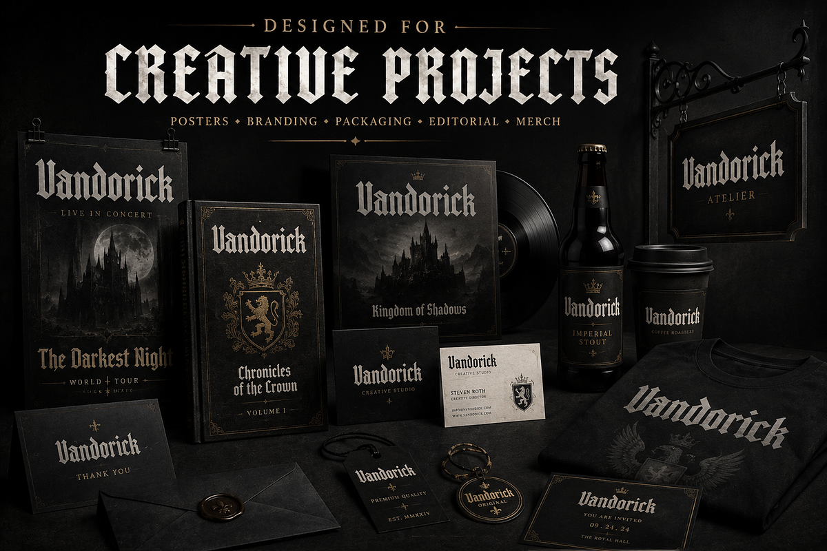 Vandorick, a Blackletter Font by Wow Magic (Photo 5 of 6)