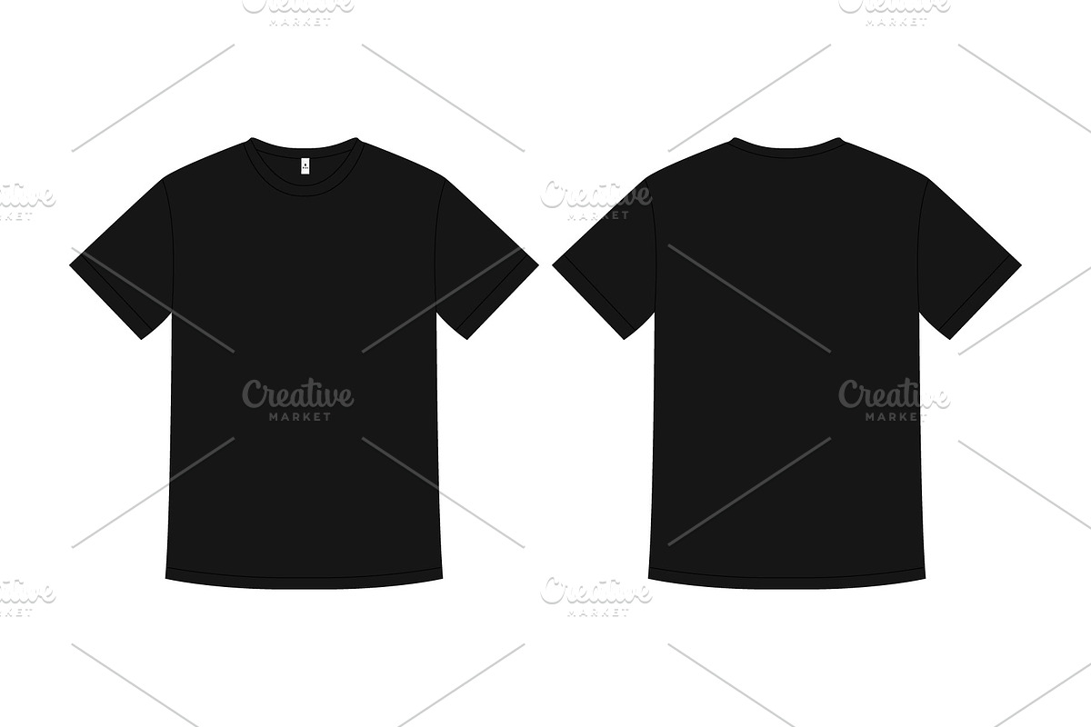 Vector Blank T-shirt Design Template, an Illustration by S.i. Graphics