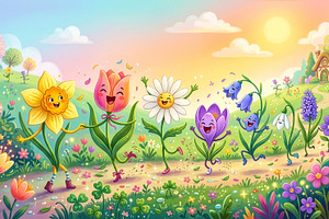 Cheerful cartoon illustration of per, a Holiday Photo by Imaginarium