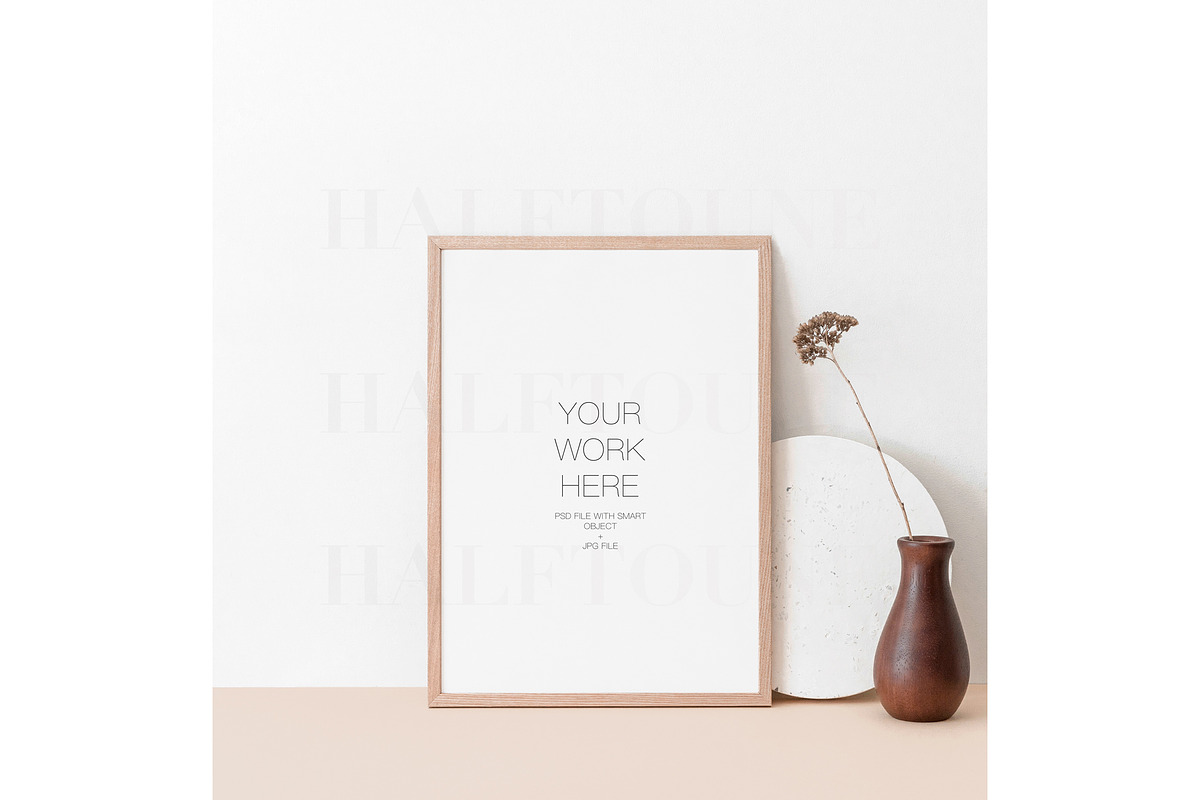 Styled Wooden Frame Mockup, a Mockup by HALFTOUNE (Photo 5 of 5)