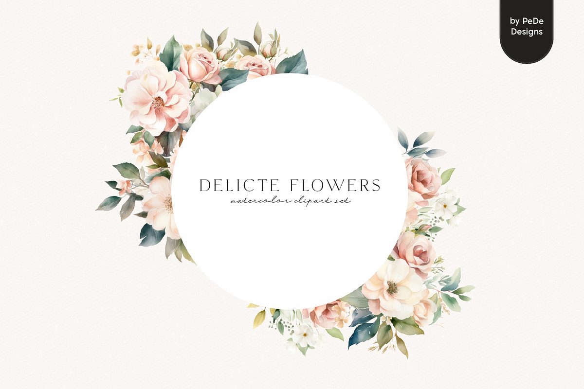 Delicate Flowers, a Decorative Illustration by PeDe Designs (Photo 7 of 8)