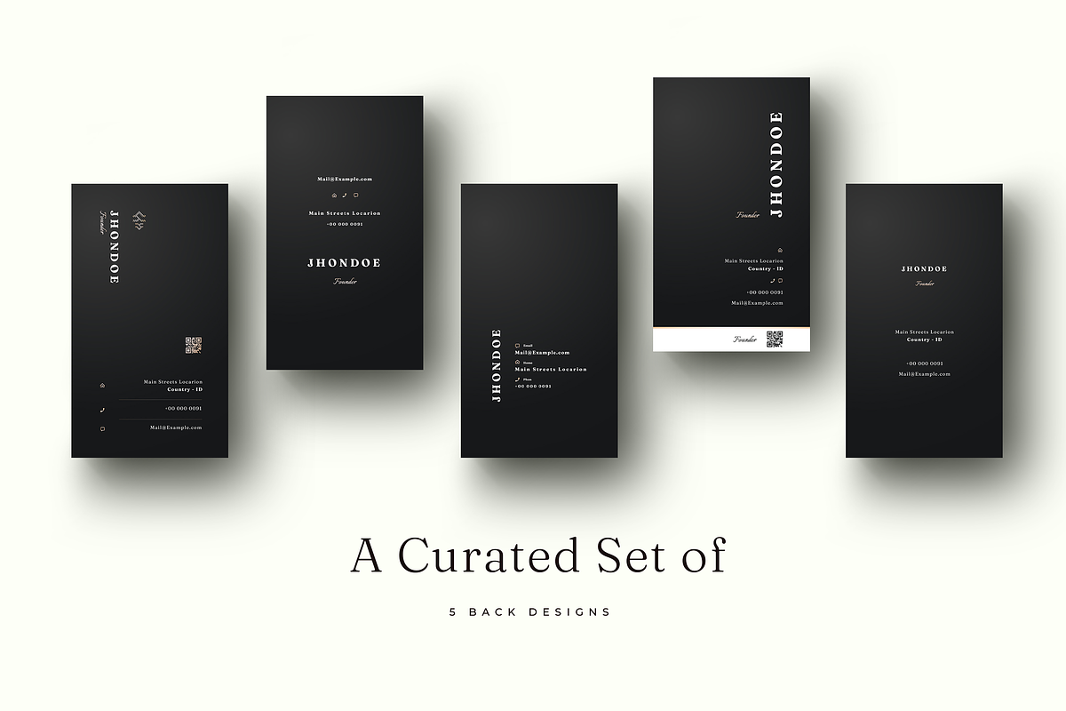 Seraphin - Dark Black Business Card, a Business Card Template by Ctrl space studio (Photo 2 of 9)