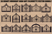 Ornate Iron Gate SVG Bundle, an Illustration by Designs_River (Thumbnail 1 of 31)