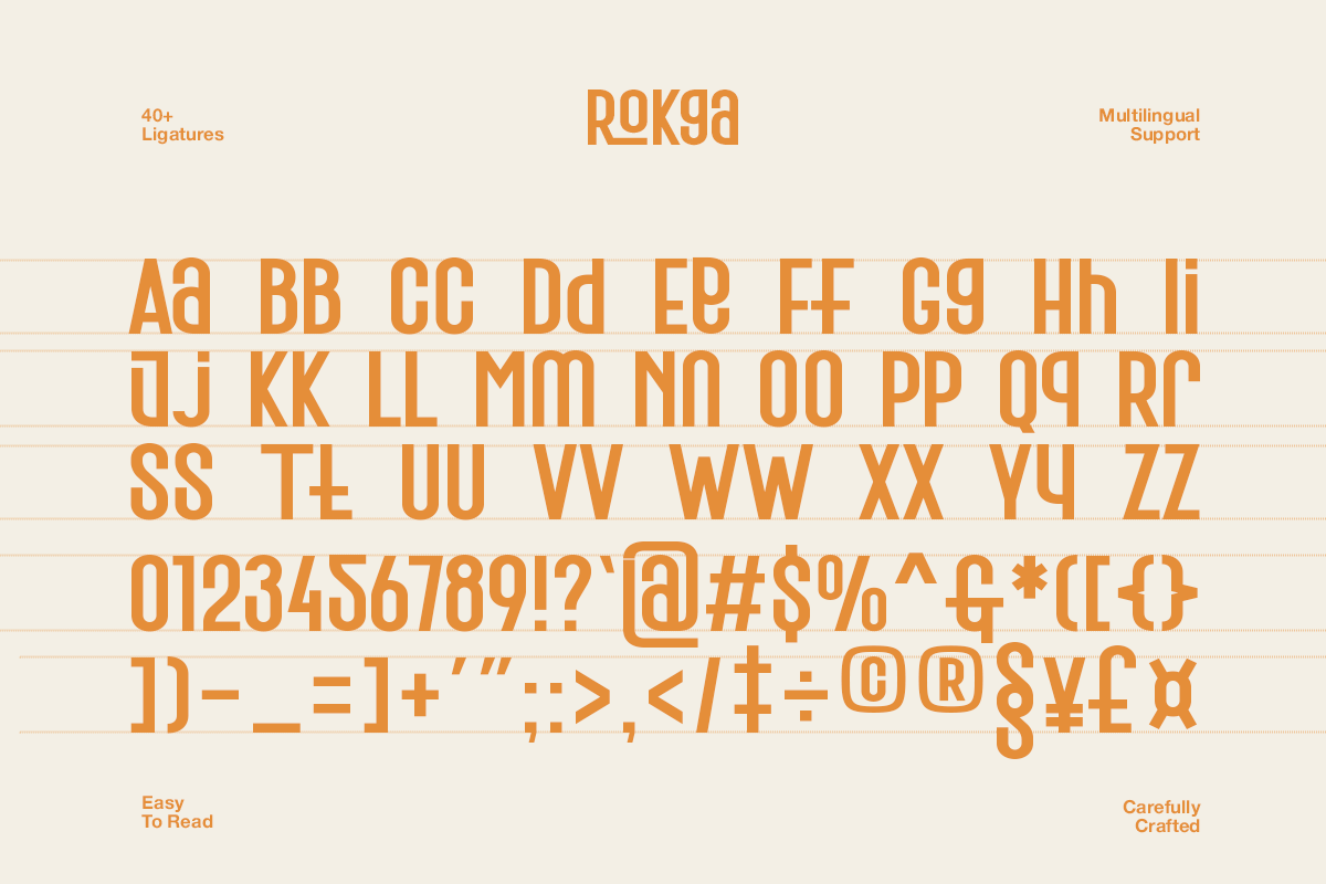 Rokga - Modern Branding Sans, a Sans Serif Font by Pandeka Studio (Photo 8 of 8)