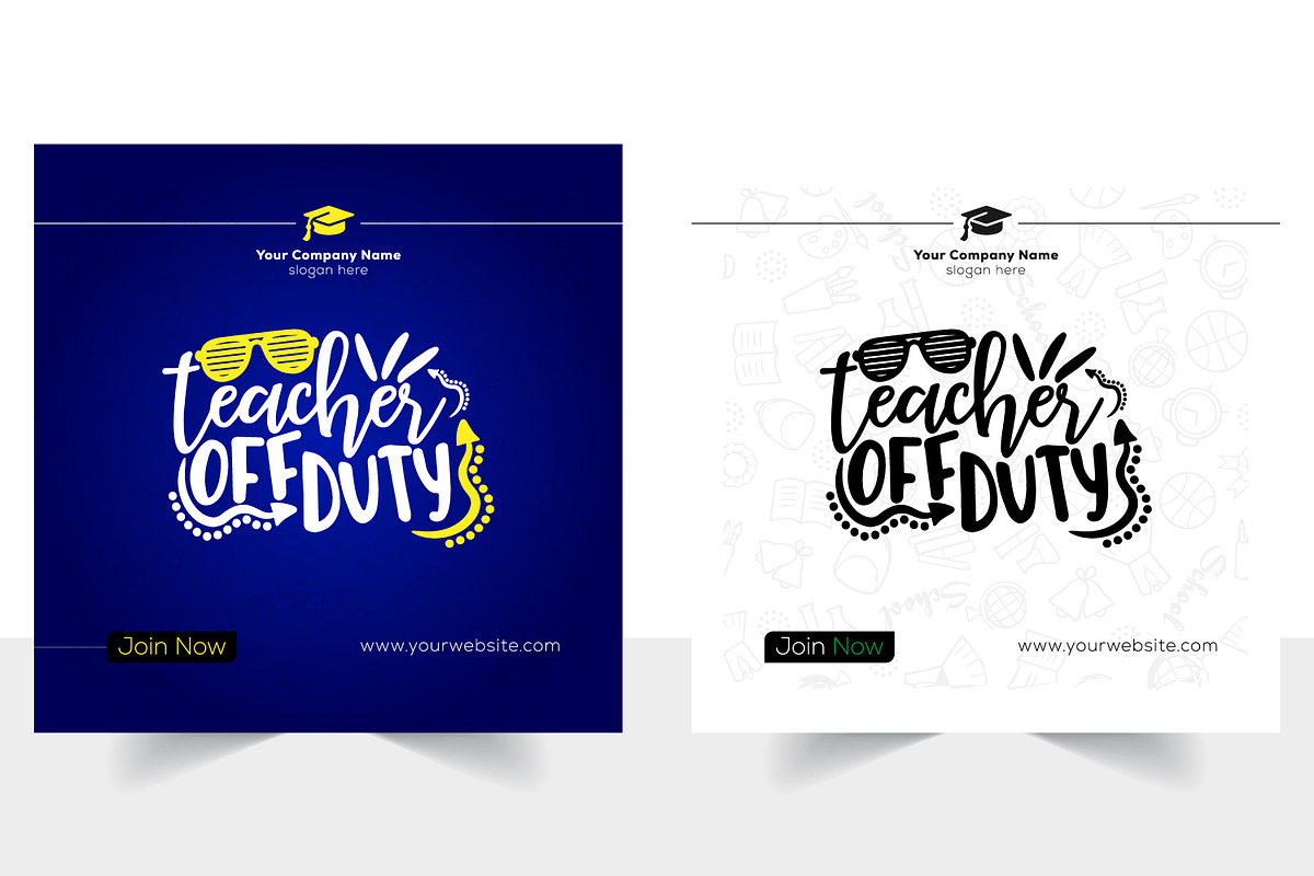 Teacher's Day Post Banner Design, a Social Media Template by Tahnix Creative (Photo 7 of 11)