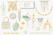 Macrame Boho Watercolor Clipart, an Object Graphic by svetlanaARTdreams (Thumbnail 4 of 11)