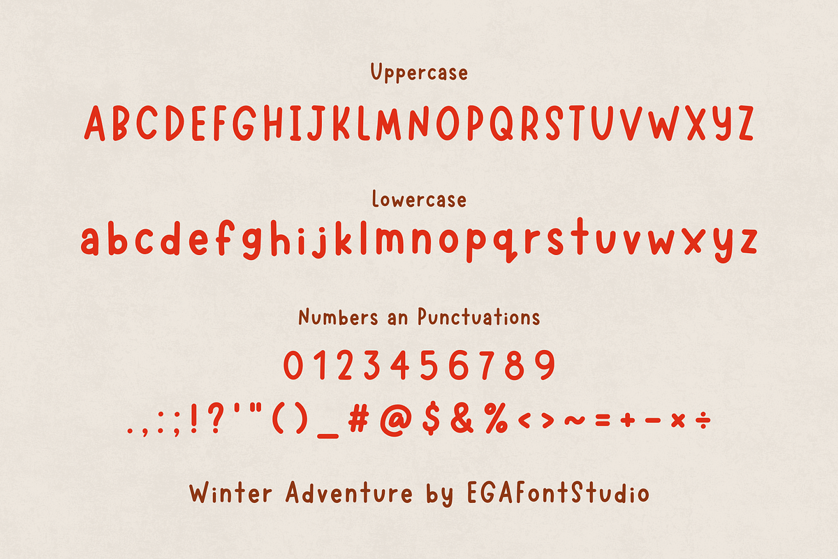 Winter Adventure | Handwritten Font, a Handwritten Font by EGAFontStudio (Photo 7 of 7)