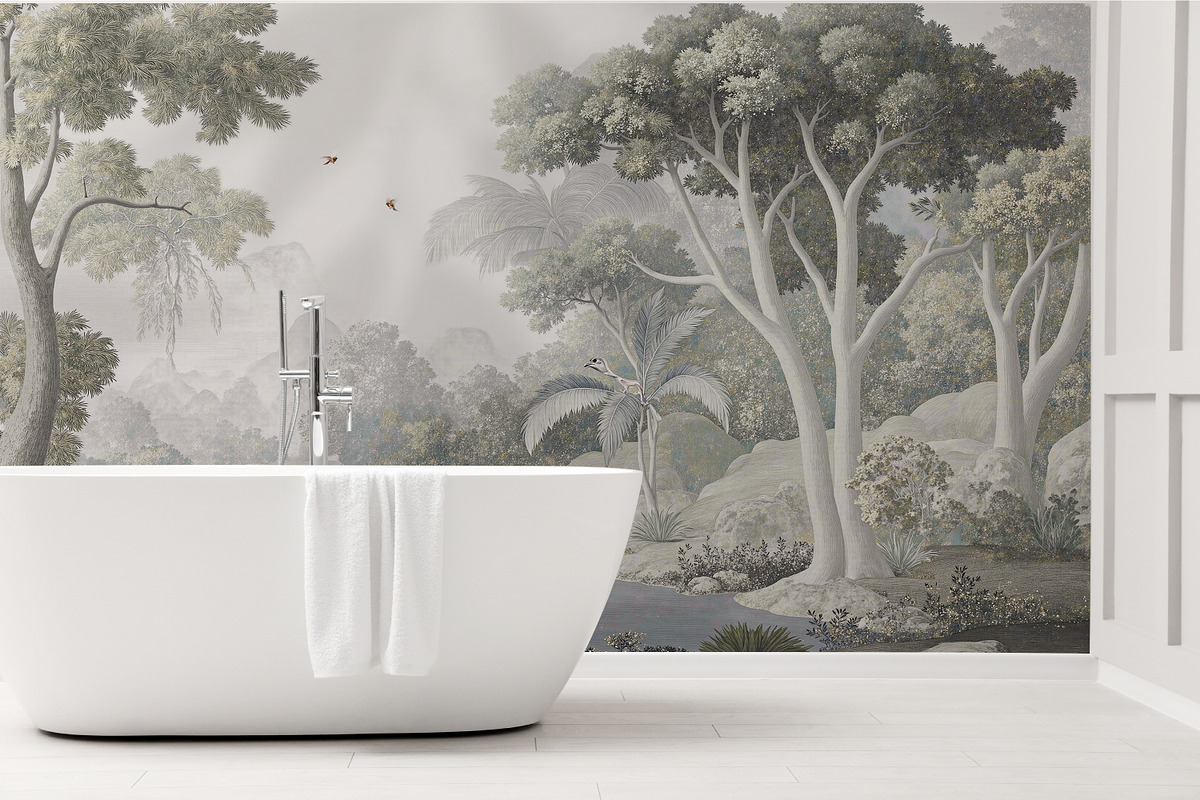 Abstract Forest Art Wallpaper Set, an Illustration by fei long (Photo 3 of 10)