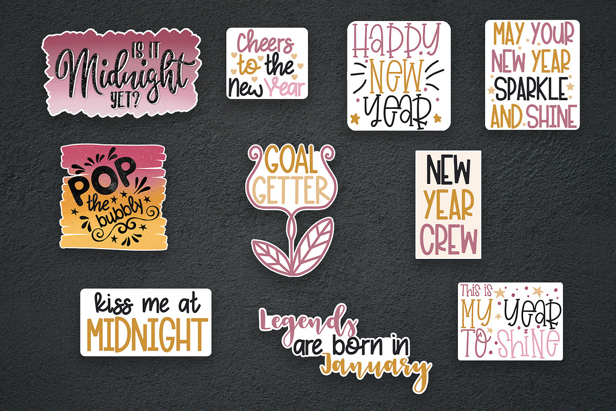 January Stickers for Cricut, an Illustration by illuztrate (Photo 3 of 8)
