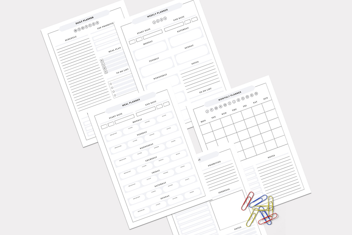 Daily,Weekly,Monthly Planner Bundle, a Stationery Template by Design Zone (Photo 2 of 4)