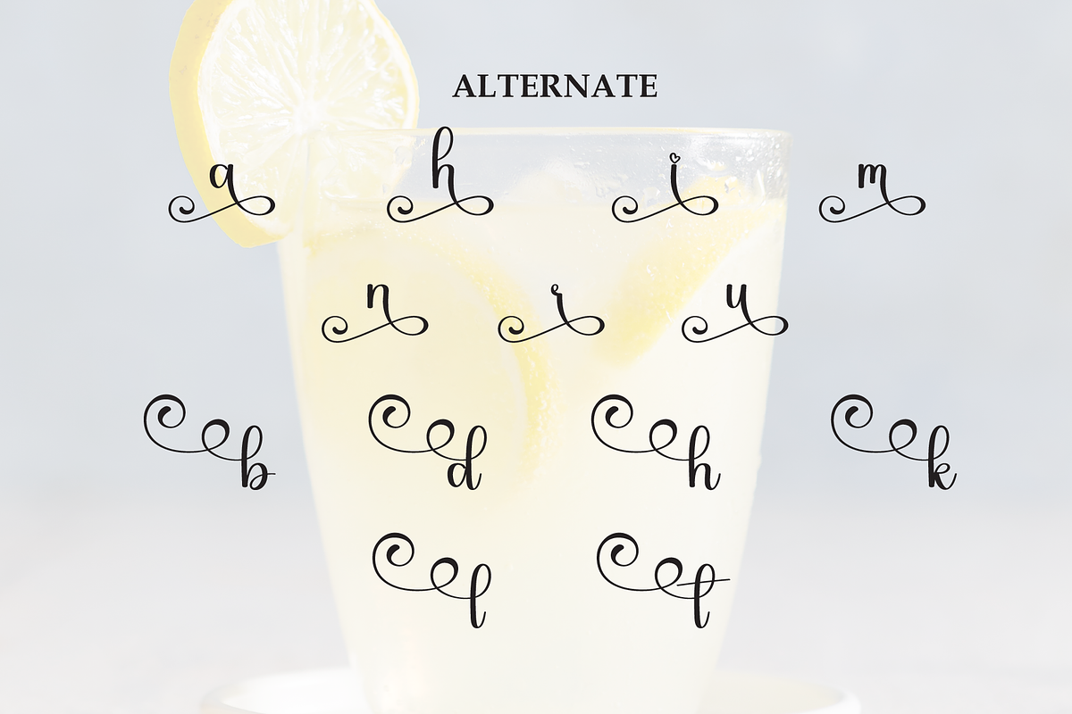 Lemonade | Script Font, a Handwritten Font by Scratchones (Photo 8 of 9)