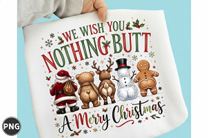 Nothing Butt a Merry Christmas PNG, a Seasonal Illustration by designcity5