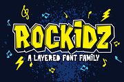 Rockidz, a Font by figuree studio (Thumbnail 1 of 8)