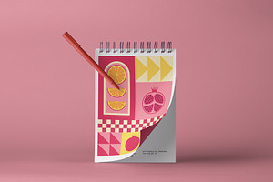 Geometric Retro Fruit Poster Creator