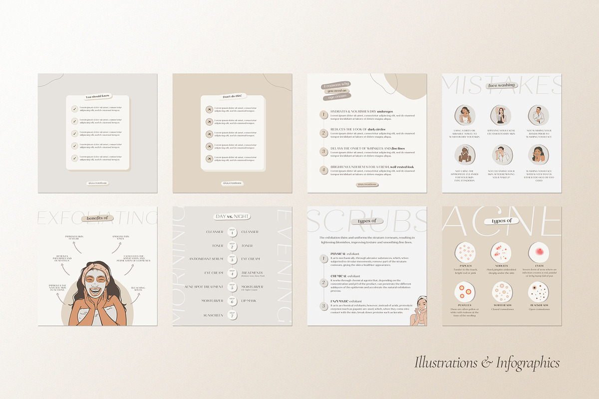 Beauty Social Media Kit CANVA, a Social Media Template by Wildnun Studio