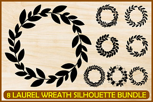 8 Classic Laurel Wreath SVG Bundle, a Decorative Illustration by Artivon