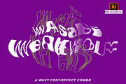 Streetwear Font Wavy Halftone Effect, a Sans Serif Font by Jeffry Macpherson Visuals (Thumbnail 8 of 9)