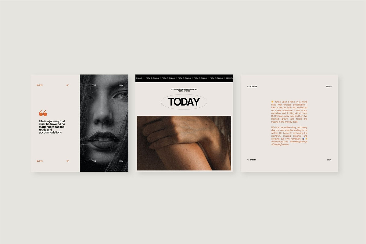 120 Instagram Post + Story Templates, a Social Media Template by Prapti Design (Photo 10 of 13)