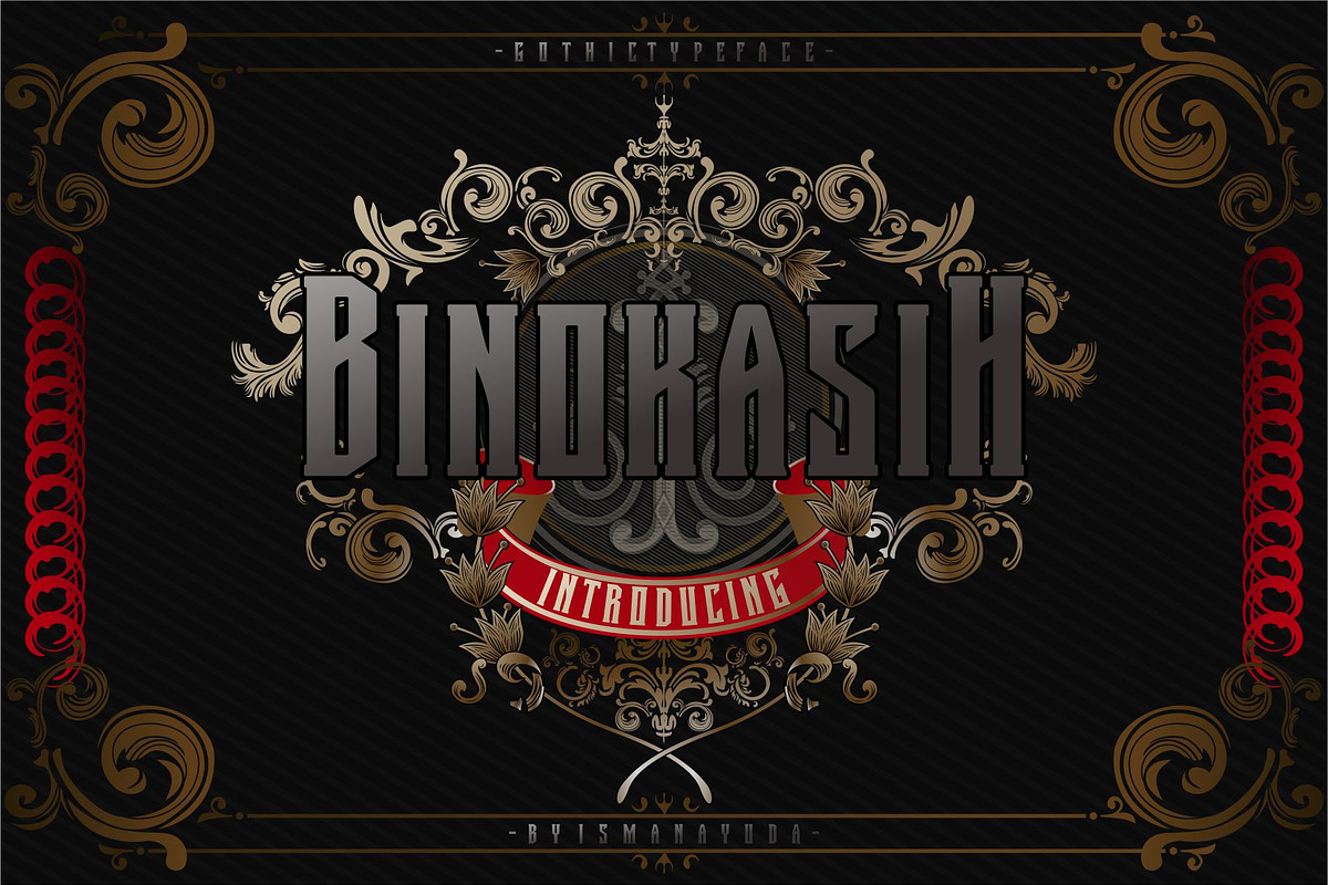 BUNDLE FONT FRAME ORNAMEN, a Blackletter Font by ismanayuda (Photo 9 of 21)