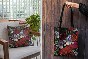 Blue irises and red roses, a Pattern Graphic by Matrioshka (Thumbnail 5 of 6)