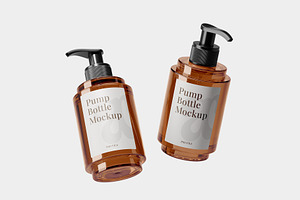 Cosmetic Pump Bottle Mockup