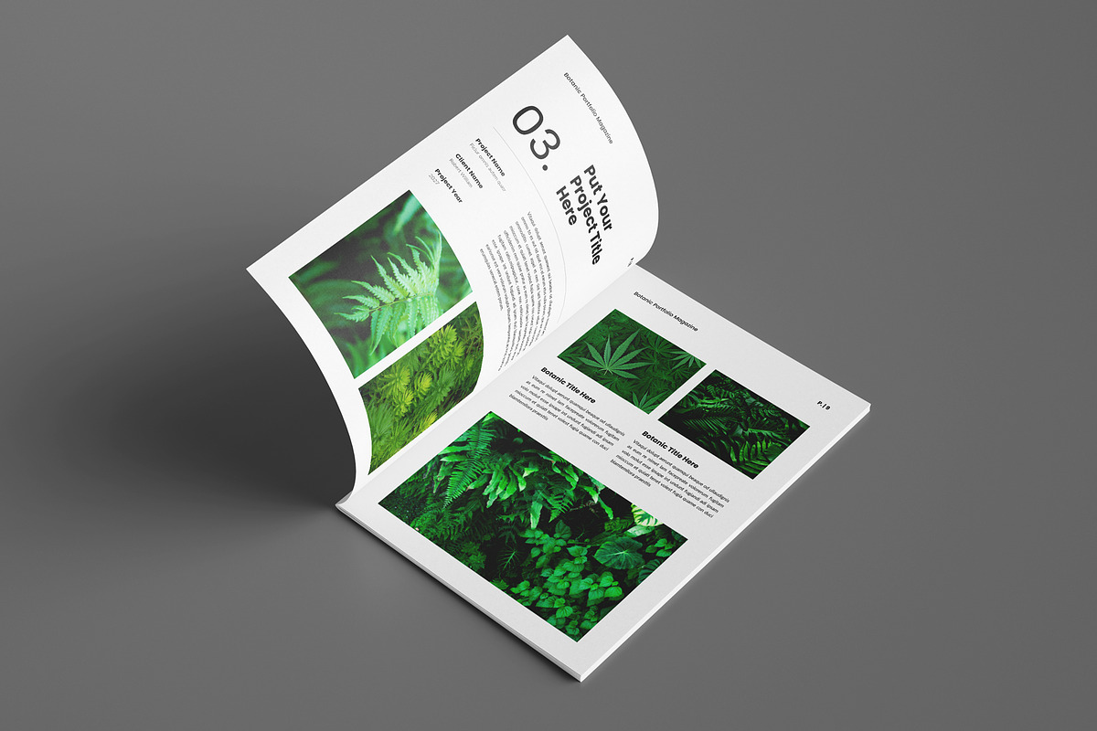 Botanic Portfolio Brochure Layout, a Magazine Template by Seeing-art (Photo 5 of 11)