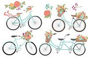 Bohemian Bicycles & Flowers Clipart, an Illustration by Amanda Ilkov (Thumbnail 5 of 5)