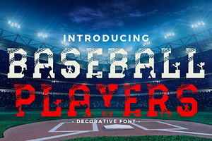 Baseball Players - Decorative Font