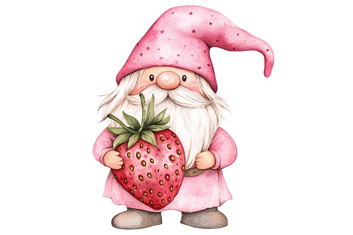 Watercolor Strawberry Clipart Bundle, a Seasonal Illustration by CitraGraphics (Photo 4 of 5)